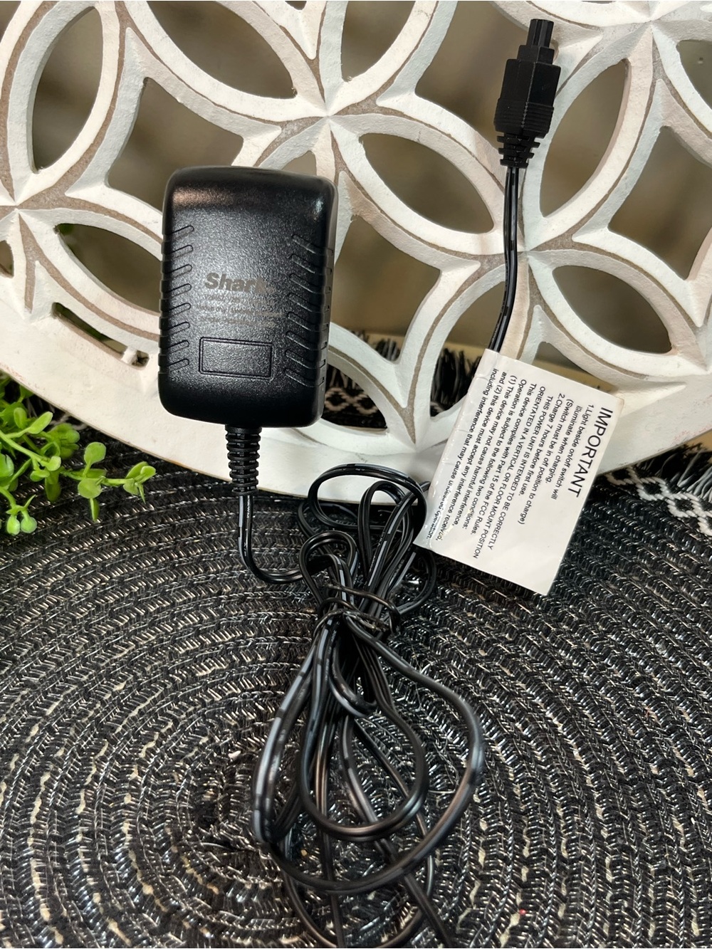 Shark Black AC Power Adapter Charger for Vacuum